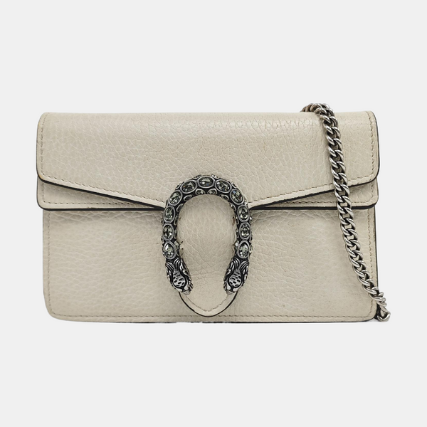 Dionysus Super Mini Calfskin White