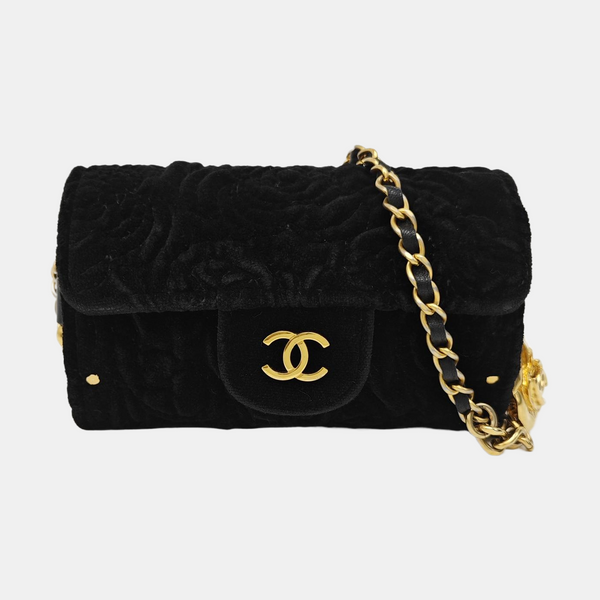 Velvet Shoulder Bag Black