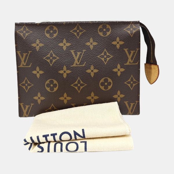 TOILET POCKET 19 Monogram Coated Canvas Brown