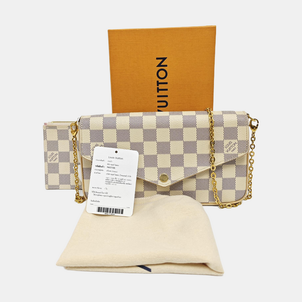 FÉLICIE Damier Azur Coated Canvas White