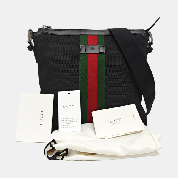 Fabric Shoulder Bag Black