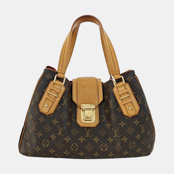 GRIET Monogram Coated Canvas Brown