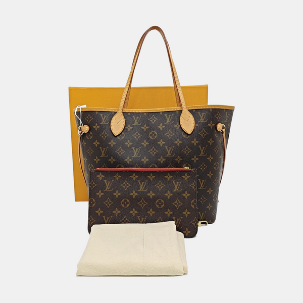 NEVERFULL MM Monogram Coated Canvas Brown