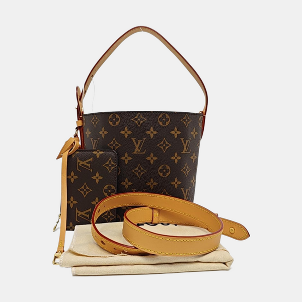 ALL IN BB Monogram Coated Canvas Brown