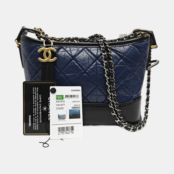 GABRIELLE Small Quilted Calfskin Blue