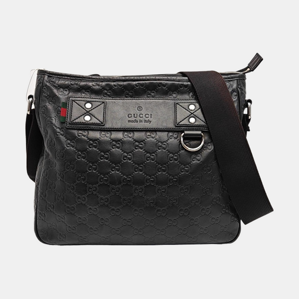 Monogram Calfskin Shoulder Bag Black