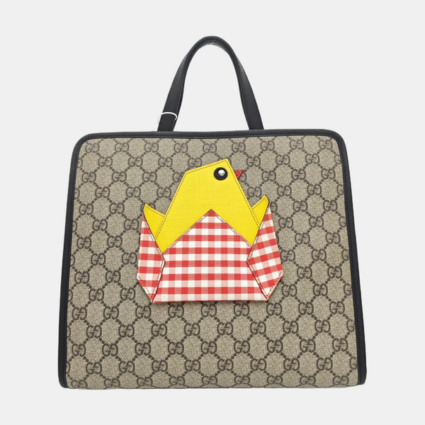Children’s GG Bucket Monogram Coated Canvas Beige