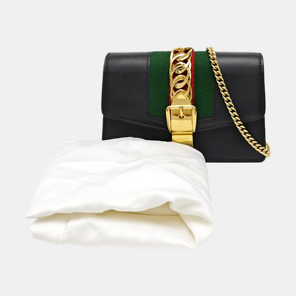 Sylvie Super Mini Calfskin Black