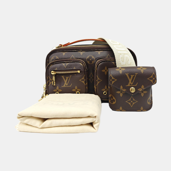 UTILITY Monogram Coated Canvas Brown