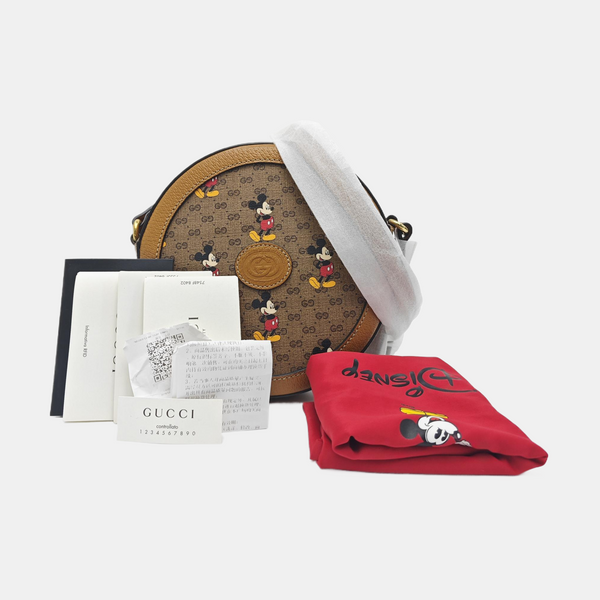 Disney X Gucci Monogram Coated Canvas Brown