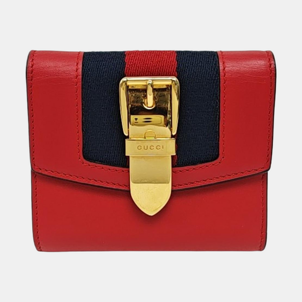 Authenticated pre-owned Sylvie Calfskin Red Wallet - Wallet at Looply