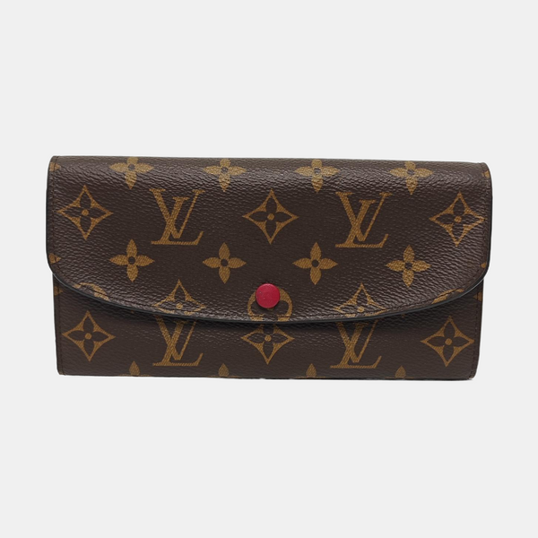 EMILIE Monogram Coated Canvas Brown Wallet