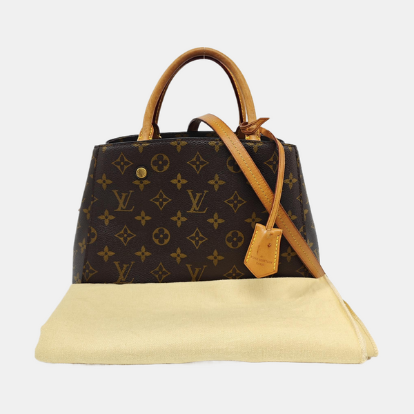 MONTAIGNE Monogram Coated Canvas Brown