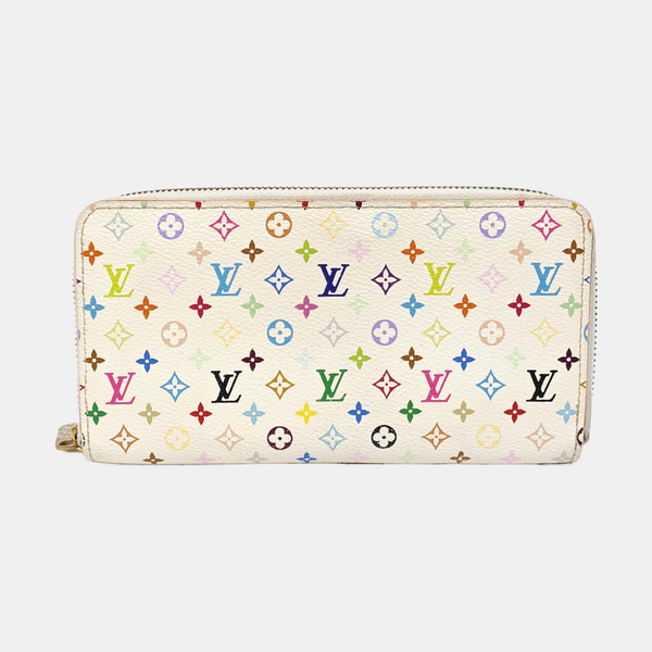 LV × TM ZIPPY Monogram Coated Canvas White Wallet