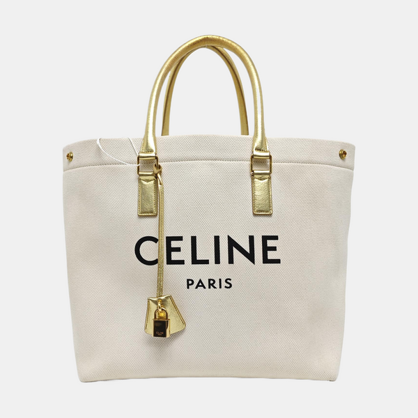 Authenticated pre-owned CABAS CELINE Fabric White - Top Handle Bag at Looply