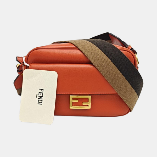 Leather Shoulder Bag Mini Orange