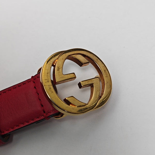 Leather Belt Red