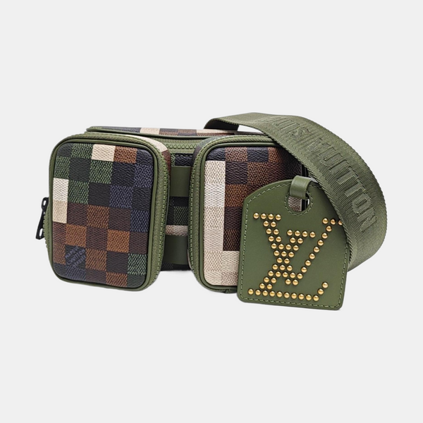 UTILITY Damier Coated Canvas Green