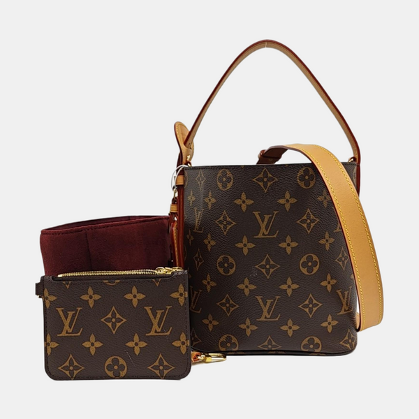 ALL IN BB Monogram Coated Canvas Brown