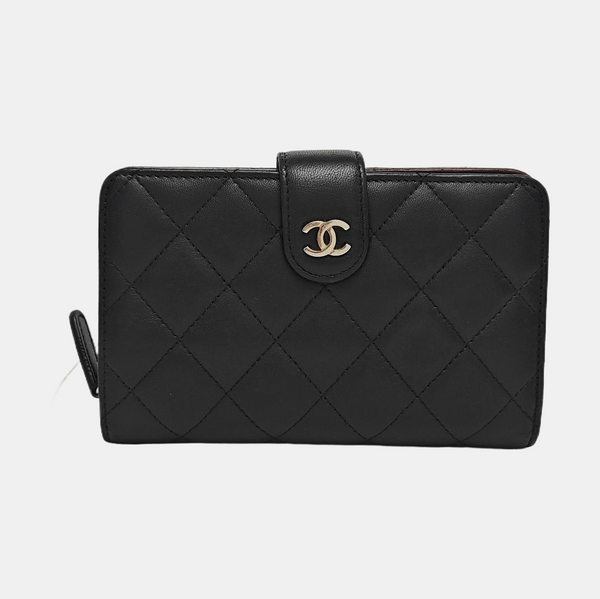 Quilted Lambskin Wallet Black