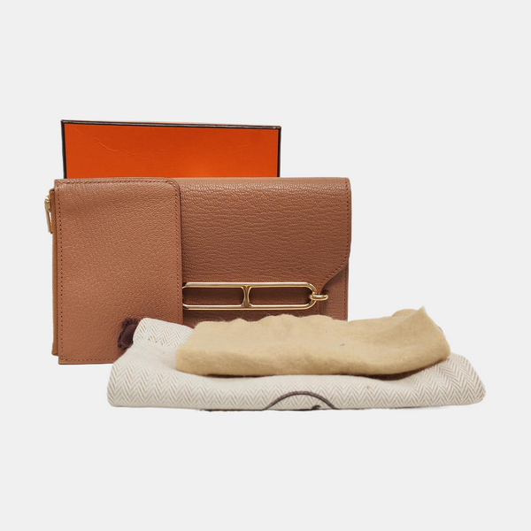 Roulis Slim Chèvre Mysore Brown Wallet