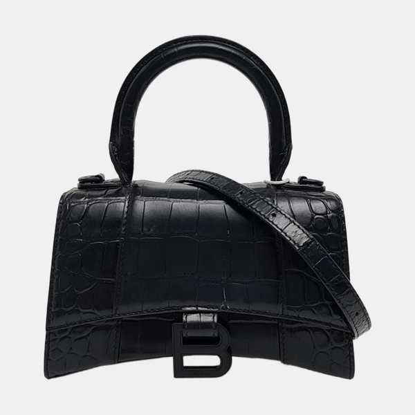 Hourglass Small Calfskin Black