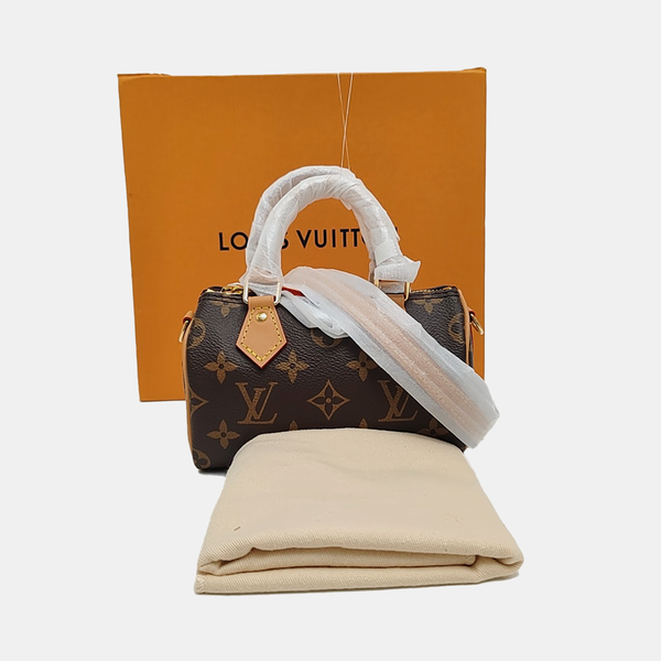 SPEEDY Nano Monogram Coated Canvas Brown