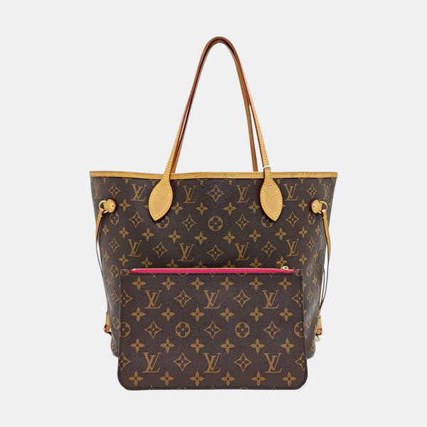 NEVERFULL MM Monogram Coated Canvas Brown
