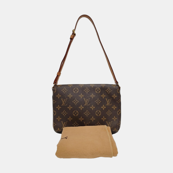 MUSETTE TANGO Lona Revestida con Monogram Marrón