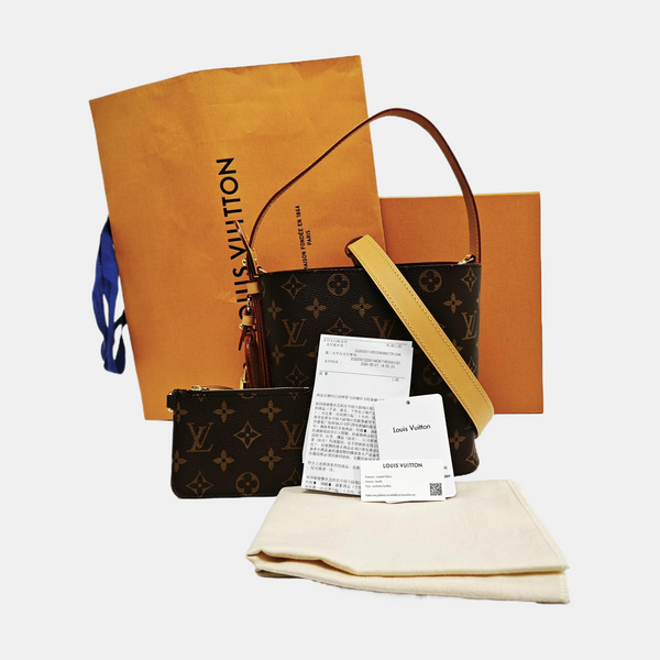 ALL IN BB Monogram Coated Canvas Brown