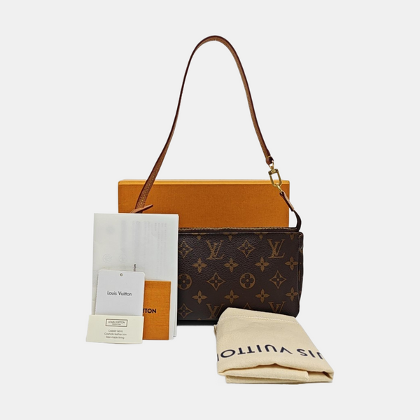 ACCESSOIRES GM Monogram Coated Canvas Brown