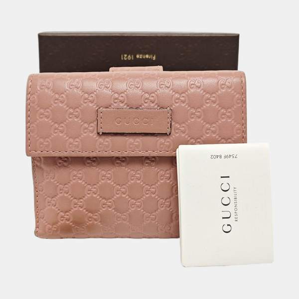 Monogram Calfskin Wallet Pink