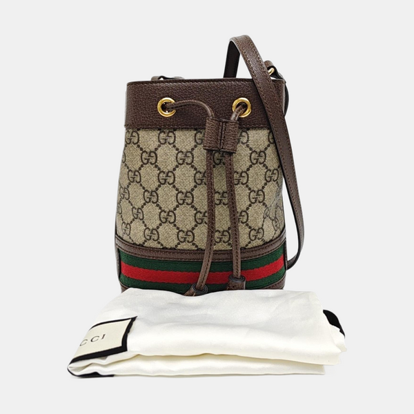 Ophidia Mini Monogram Coated Canvas Beige