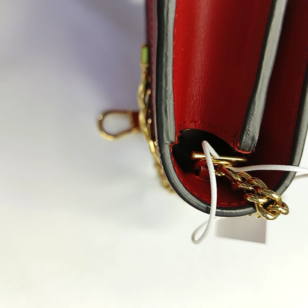 Authenticated pre-owned Sylvie Super Mini Calfskin Red - Shoulder Bag at Looply