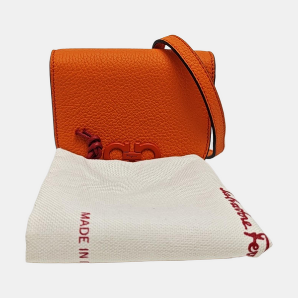 Calfskin Shoulder Bag Orange
