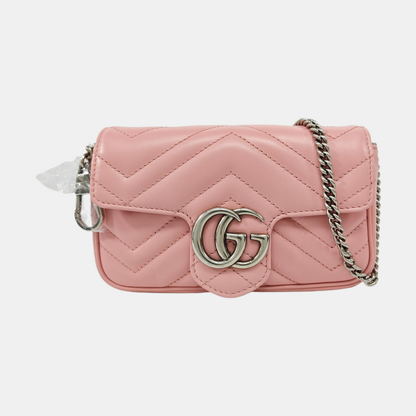 GG Marmont Mini Quilted Calfskin Pink