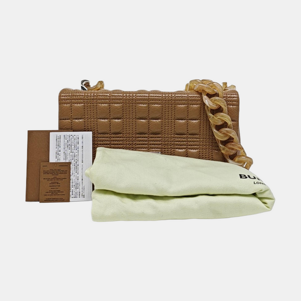 Lola Small Quilted Lambskin Beige