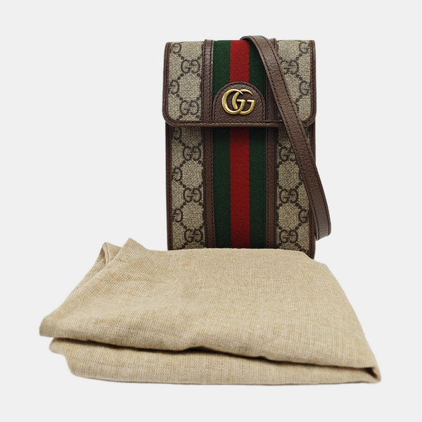 Ophidia Mini Monogram Coated Canvas Beige