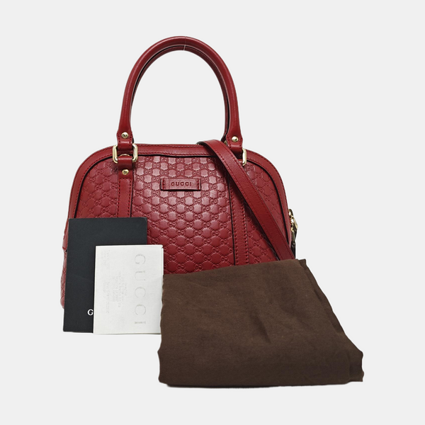 Microguccissima Monogram Calfskin Red