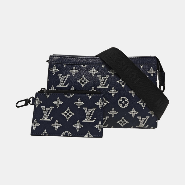 GASTON Monogram Calfskin Blue