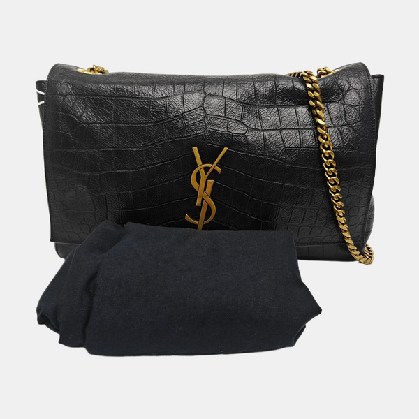 Calfskin Shoulder Bag Black