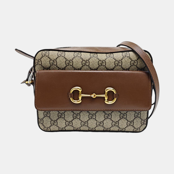 Horsebit 1955 Small Coated Canvas Beige