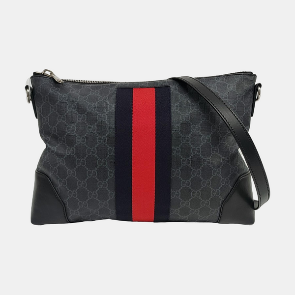 GG Supreme Monogram Coated Canvas Gray