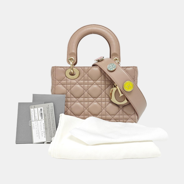 Lady Dior Small Cannage Lambskin Pink
