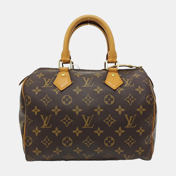 SPEEDY 25 Monogram Coated Canvas Brown