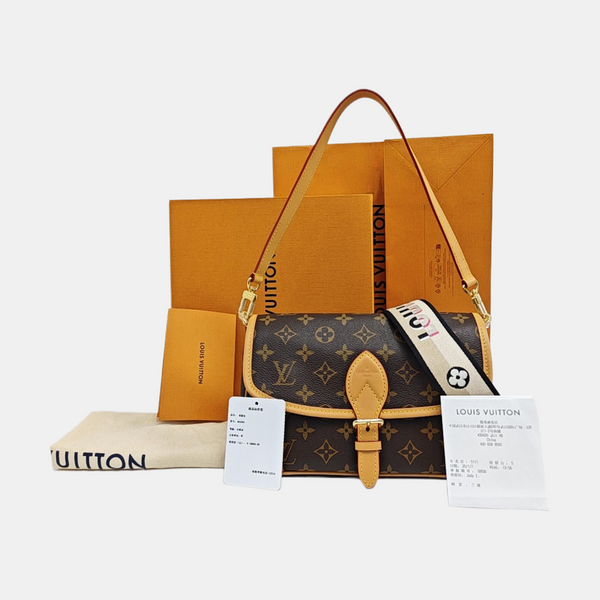 DIANE Monogram Coated Canvas Brown