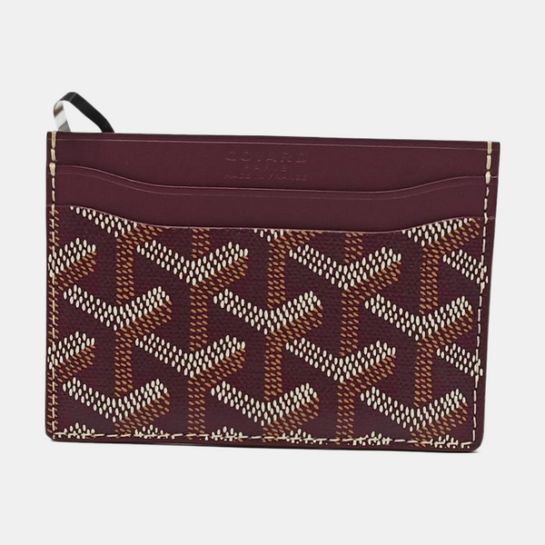 Coated Canvas Card Holder Red