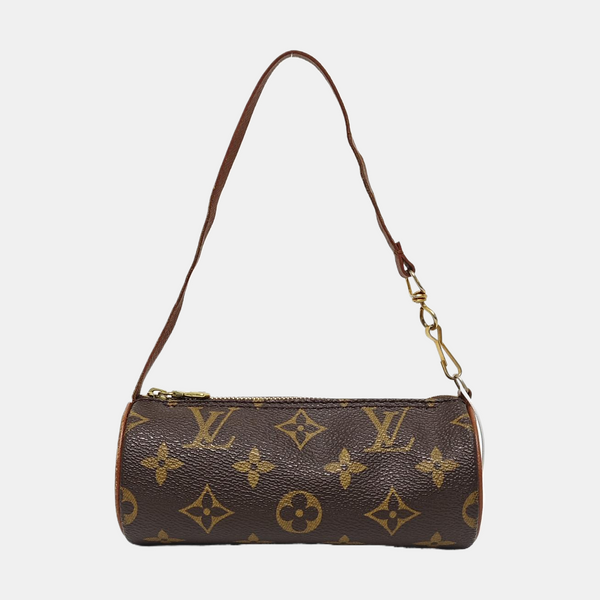 PAPILLON Mini Monogram Coated Canvas Brown