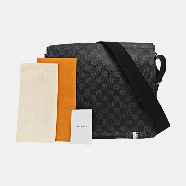 DISTRICT MM Damier Graphite Coated Canvas Gray