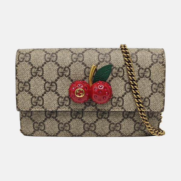 GG Supreme Mini Monogram Coated Canvas Beige